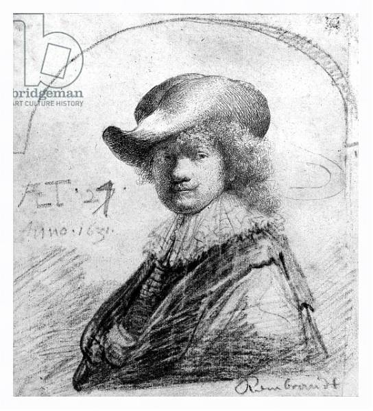 Постер Self Portrait, c.1633 с типом исполнения На холсте в раме в багетной раме 221-03