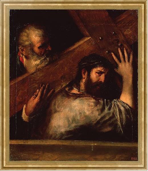 Постер Несение креста с типом исполнения На холсте в раме в багетной раме NA033.1.051