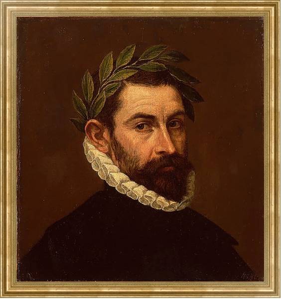 Постер Портрет поэта Алонсо Эрсильи-и-Суньиги с типом исполнения На холсте в раме в багетной раме NA033.1.051