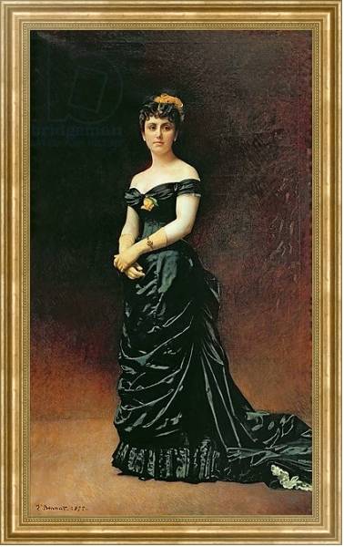 Постер Portrait of Madame Bishoffsheim, 1877 с типом исполнения На холсте в раме в багетной раме NA033.1.051