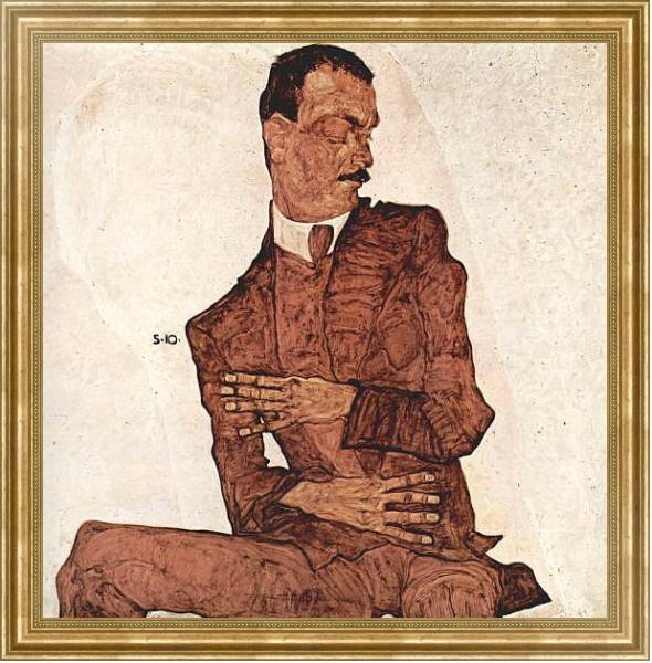 Постер Портрет Артура Рёслера с типом исполнения На холсте в раме в багетной раме NA033.1.051