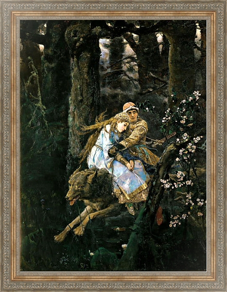 Постер Иван Царевич на сером волке. 1889 с типом исполнения На холсте в раме в багетной раме 484.M48.310