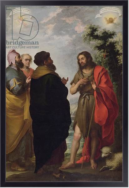 Постер St. John the Baptist with the Scribes and Pharisees, c.1655 с типом исполнения На холсте в раме в багетной раме 221-01