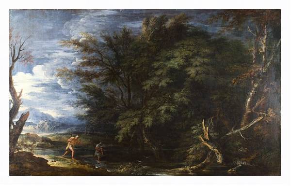 Постер Пейзаж с Меркурием и нечестным дровосеком с типом исполнения На холсте в раме в багетной раме 221-03