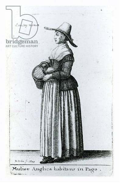 Постер English Country Woman, 1643 с типом исполнения На холсте в раме в багетной раме 221-03