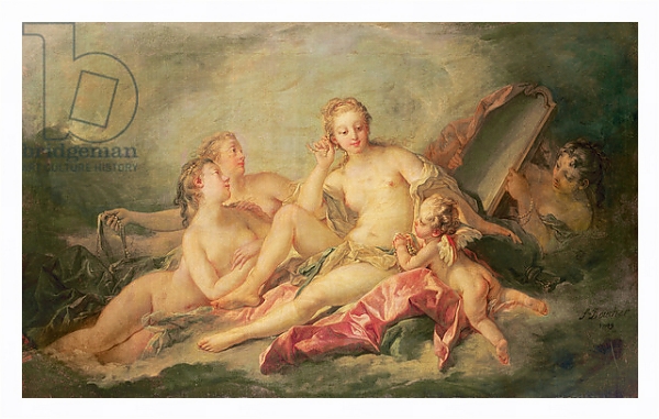 Постер La Toilette de Vénus, 1749 с типом исполнения На холсте в раме в багетной раме 221-03