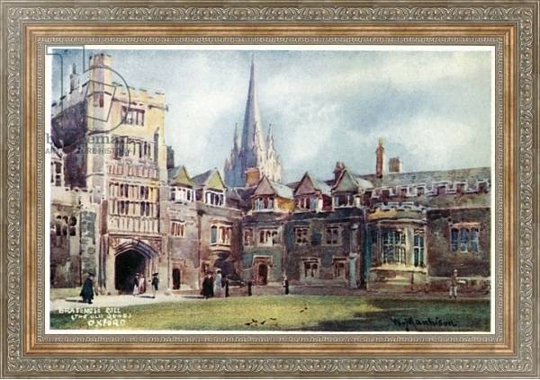 Постер Brasenose College, Old Quad с типом исполнения На холсте в раме в багетной раме 484.M48.310