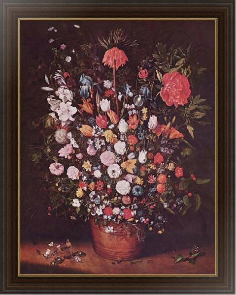 Постер Букет цветов 4 с типом исполнения На холсте в раме в багетной раме 1.023.151
