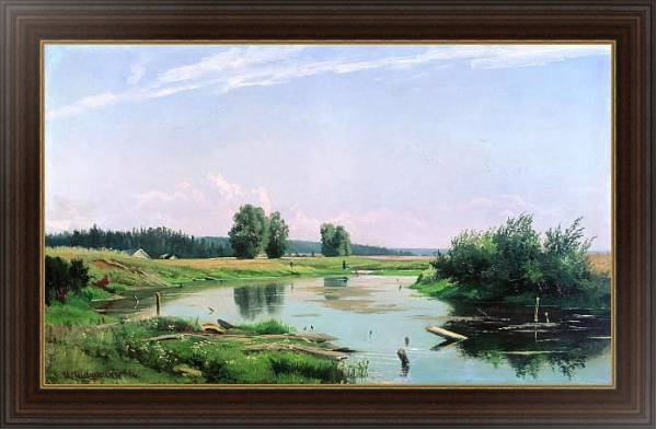 Постер Пейзаж с озером 5 с типом исполнения На холсте в раме в багетной раме 1.023.151