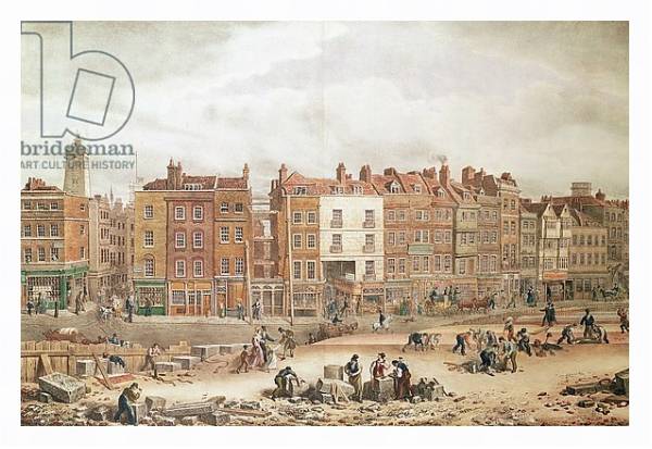 Постер A view of High Street Southwark being the Ancient Roadway с типом исполнения На холсте в раме в багетной раме 221-03