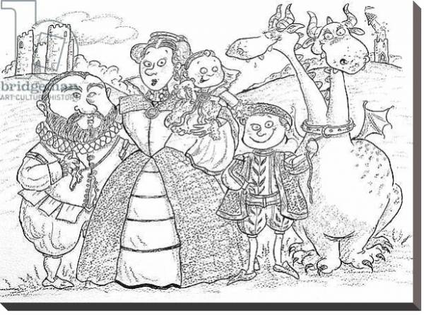 Постер Medieval Family Portrait с типом исполнения На холсте без рамы