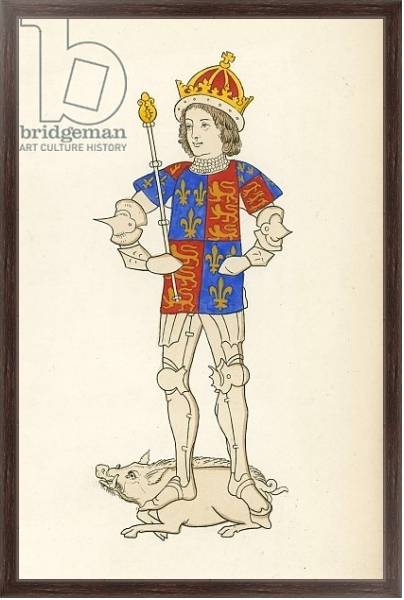 Постер King Richard III, 1483-85 с типом исполнения На холсте в раме в багетной раме 221-02