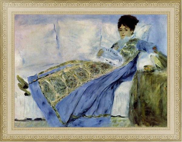 Постер Мадам Моне на диване с типом исполнения На холсте в раме в багетной раме 484.M48.725