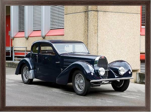 Постер Bugatti Type 57 Ventoux Coupe '1935–38 с типом исполнения На холсте в раме в багетной раме 221-02