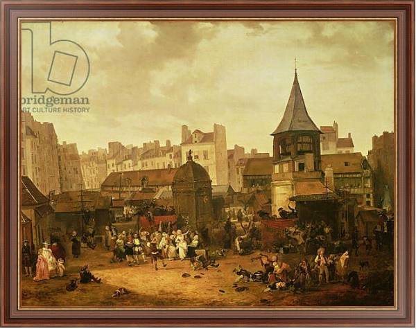 Постер Rejoicing at Les Halles to Celebrate the Birth of Dauphin Louis of France 21st January 1781, 1783 с типом исполнения На холсте в раме в багетной раме 35-M719P-83