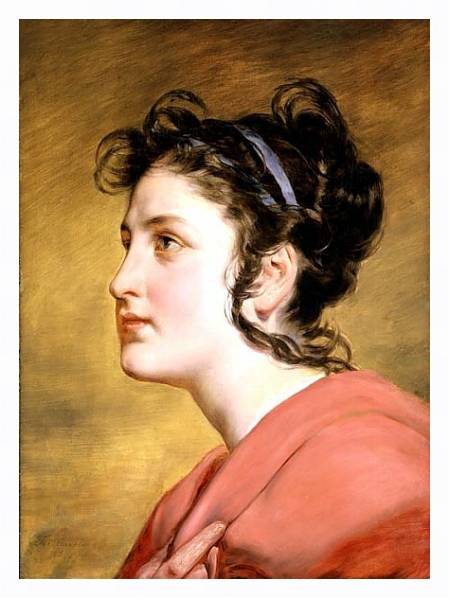 Постер Портерт молодой девушки с типом исполнения На холсте в раме в багетной раме 221-03