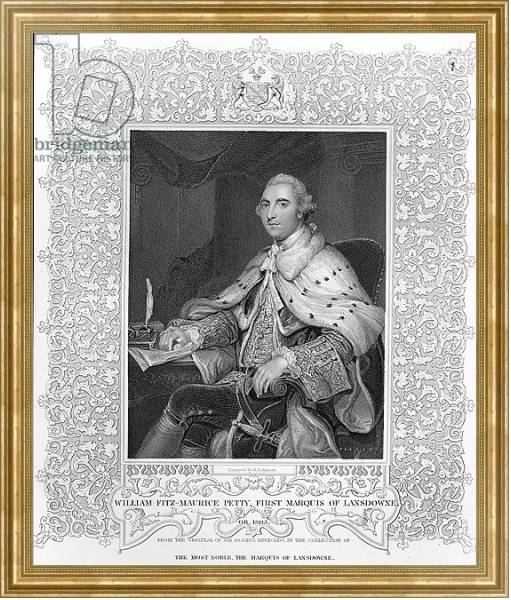 Постер William Fitz-Maurice Petty, First Marquis of Lansdowne, engraved by H. Robinson с типом исполнения На холсте в раме в багетной раме NA033.1.051