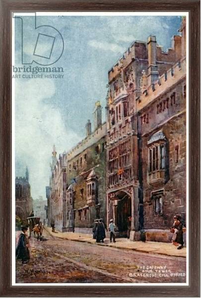 Постер Brasenose College с типом исполнения На холсте в раме в багетной раме 221-02