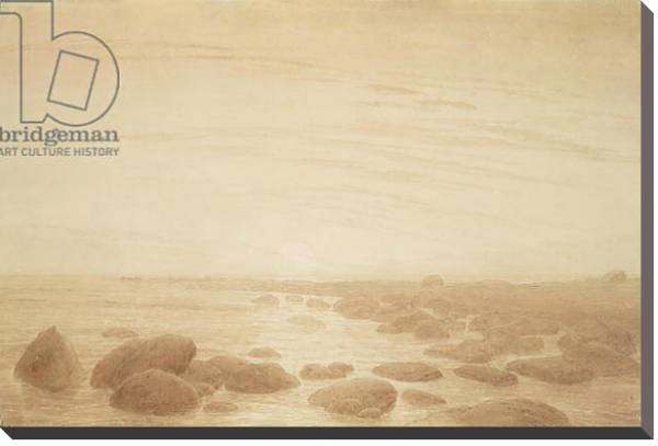 Постер Moonrise on the Sea с типом исполнения На холсте без рамы