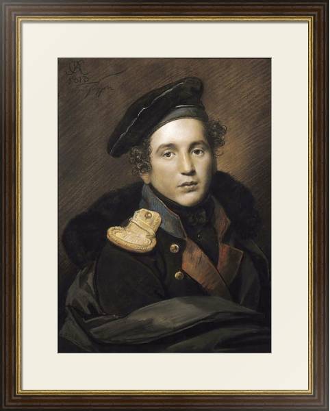 Постер Портрет Петра Алексеевича Оленина. 1813 с типом исполнения Под стеклом в багетной раме 1.023.036