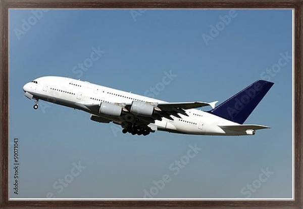 Постер Аэробус A380 с типом исполнения На холсте в раме в багетной раме 221-02