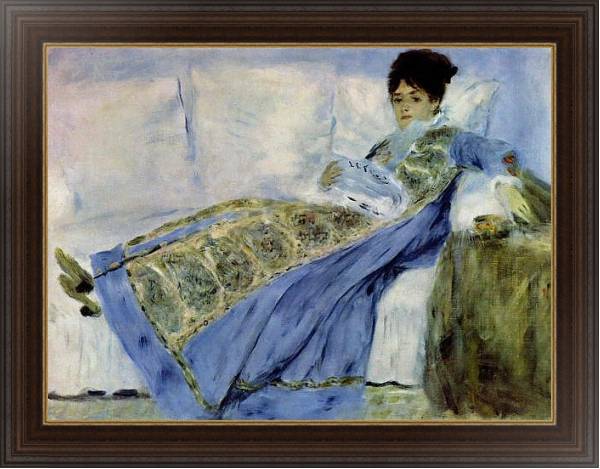 Постер Мадам Моне на диване с типом исполнения На холсте в раме в багетной раме 1.023.151