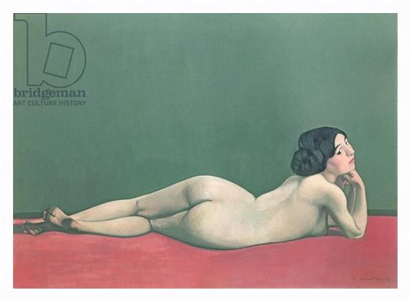 Постер Nude Stretched out on a Piece of Cloth, 1909 с типом исполнения На холсте в раме в багетной раме 221-03