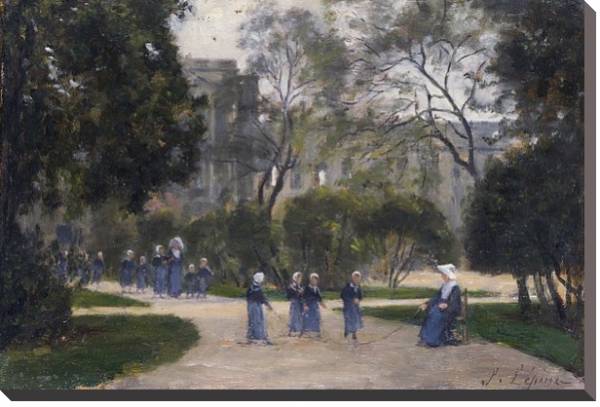Постер Монашки и школьницы с саду Тюльери с типом исполнения На холсте без рамы