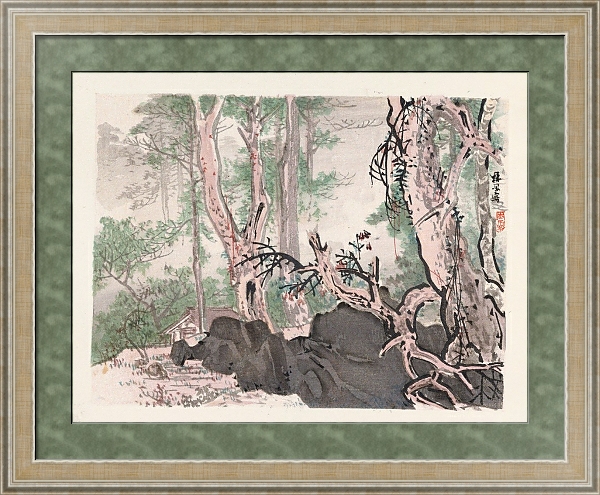 Постер Heian meishō, Pl.07 с типом исполнения Акварель в раме в багетной раме 485.M40.584