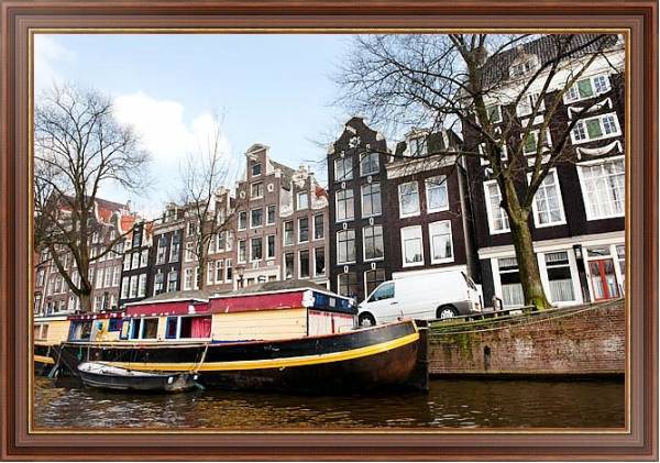 Постер Амстердам 7 с типом исполнения На холсте в раме в багетной раме 35-M719P-83