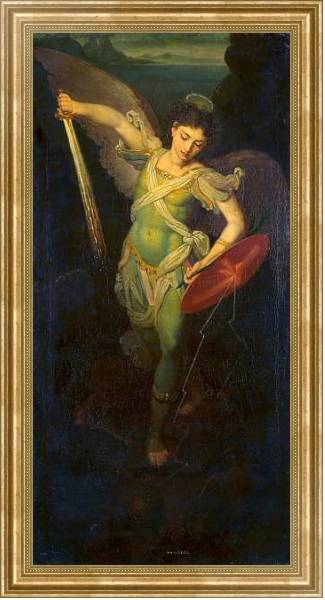 Постер Архангел Михаил 2 с типом исполнения На холсте в раме в багетной раме NA033.1.051