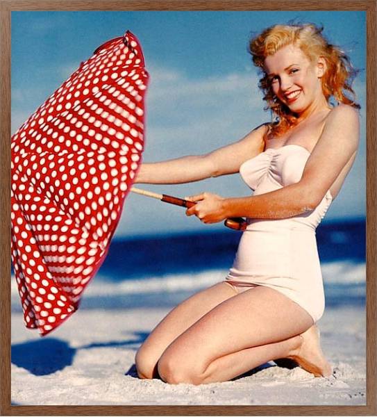 Постер Monroe, Marilyn 29 с типом исполнения На холсте в раме в багетной раме 1727.4310