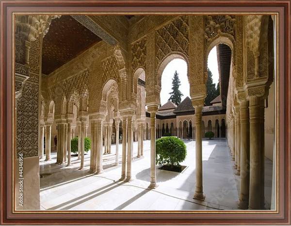 Постер Испания. Альгамбра в  Гранаде с типом исполнения На холсте в раме в багетной раме 35-M719P-83