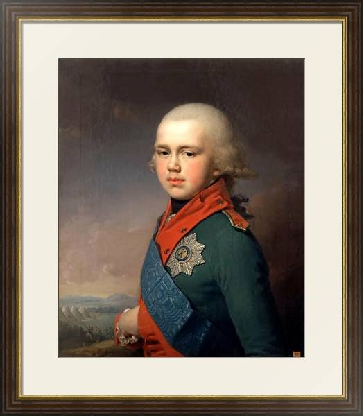 Постер Портрет великого князя Константина Павловича 4 с типом исполнения Под стеклом в багетной раме 1.023.036