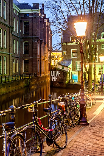 Постер Голландия. Амстердам 5 с типом исполнения На холсте без рамы