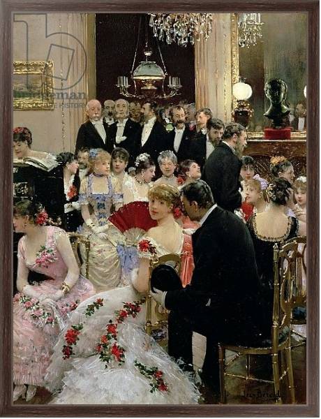 Постер The Soiree, c.1880 с типом исполнения На холсте в раме в багетной раме 221-02