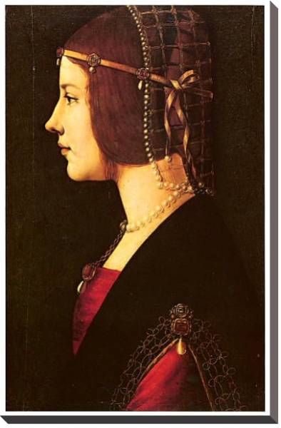 Постер Портрет дамы (Беатриче д'Эсте?) с типом исполнения На холсте без рамы