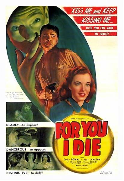 Постер Film Noir Poster - For You I Die с типом исполнения На холсте в раме в багетной раме 221-03