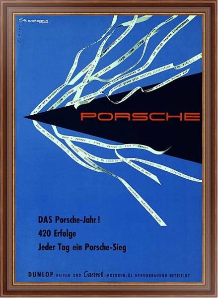 Постер Автогонки 138 с типом исполнения На холсте в раме в багетной раме 35-M719P-83