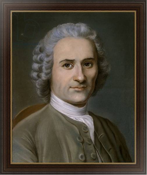 Постер Portrait of a man with a powdered wig с типом исполнения На холсте в раме в багетной раме 1.023.151