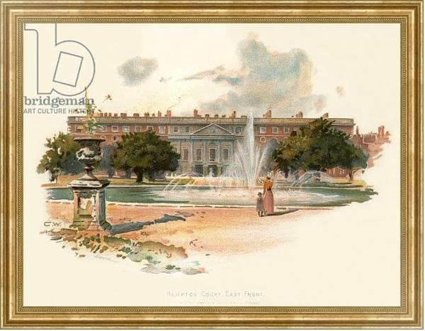Постер Hampton court, east front с типом исполнения На холсте в раме в багетной раме NA033.1.051