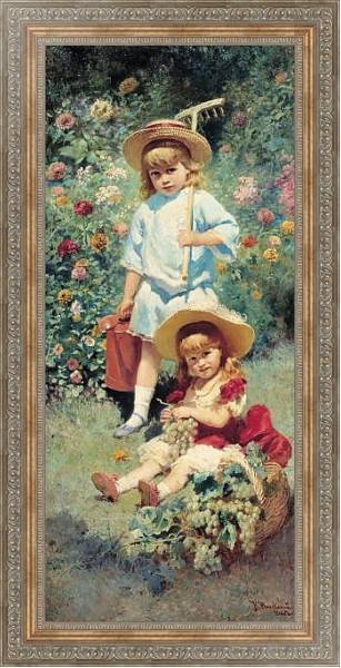 Постер Портрет детей художника. 1882 с типом исполнения На холсте в раме в багетной раме 484.M48.310