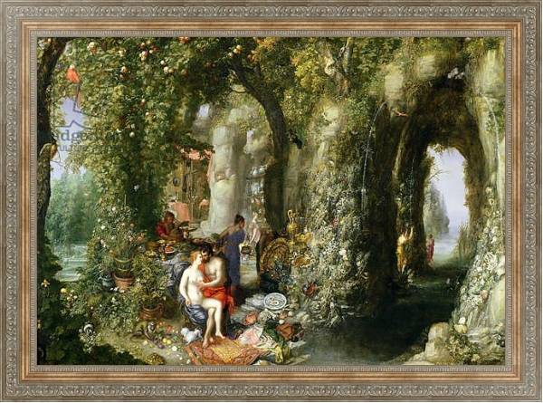Постер A Fantastic cave with Odysseus and Calypso с типом исполнения На холсте в раме в багетной раме 484.M48.310