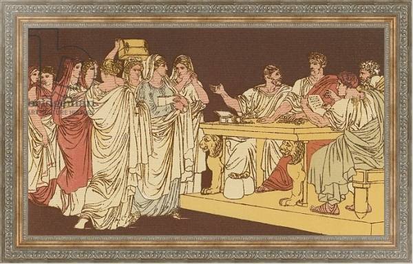 Постер Roman ladies bringing their ornaments с типом исполнения На холсте в раме в багетной раме 484.M48.310