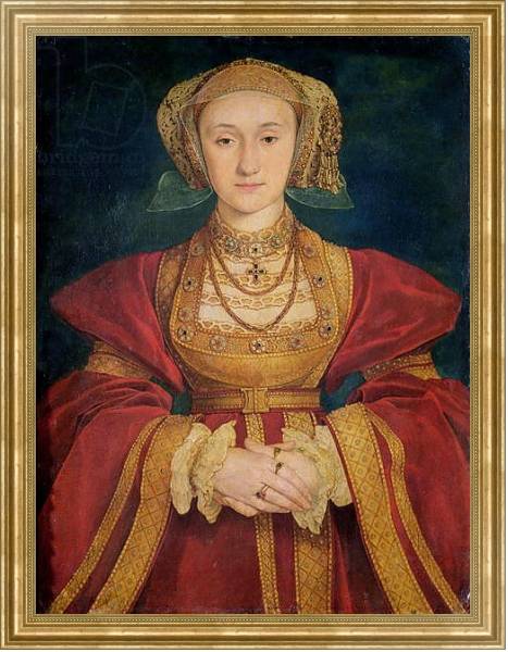 Постер Portrait of Anne of Cleves 1539 с типом исполнения На холсте в раме в багетной раме NA033.1.051