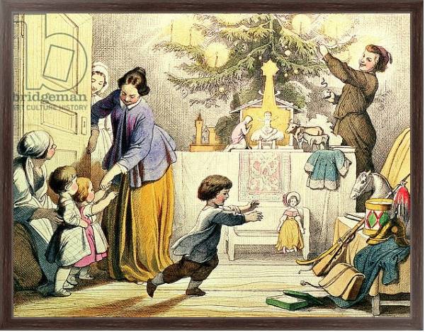 Постер Decorating the Christmas Tree с типом исполнения На холсте в раме в багетной раме 221-02