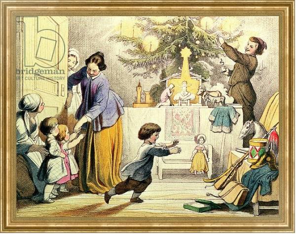 Постер Decorating the Christmas Tree с типом исполнения На холсте в раме в багетной раме NA033.1.051