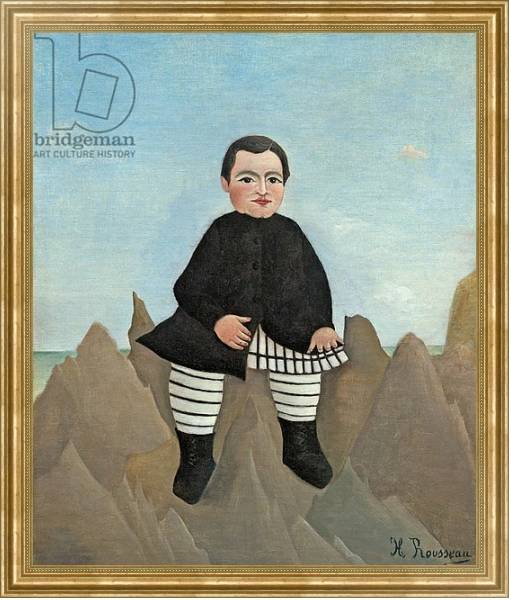 Постер Boy on the Rocks, 1895-97 с типом исполнения На холсте в раме в багетной раме NA033.1.051