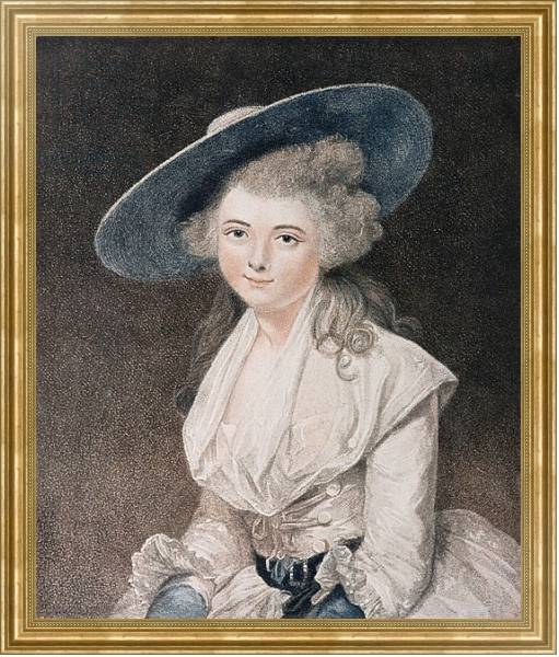 Постер The Honourable Miss Binghamengraved by Francesco Bartolozzi published by E. M. Diemar, 1786 с типом исполнения На холсте в раме в багетной раме NA033.1.051