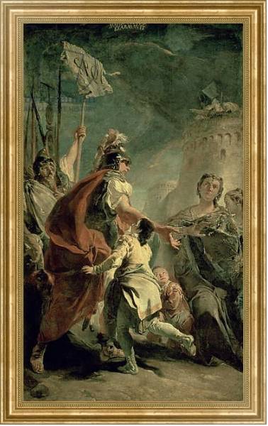 Постер Coriolanus in the Environs of Rome, c.1725 с типом исполнения На холсте в раме в багетной раме NA033.1.051